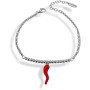 Bracciale Boccadamo Argento con corno rosso GBR074 [f937f118]