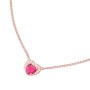 Collana Dodo 100% amore con cuore oro rosa 9kt rubino sintetico e diamanti bianchi DCC3000-HEART-DSR9R [6bfb6c95]