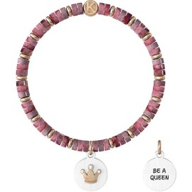 Bracciale Kidult diaspro rosso Be A Queen 732031 [27f63b5b]