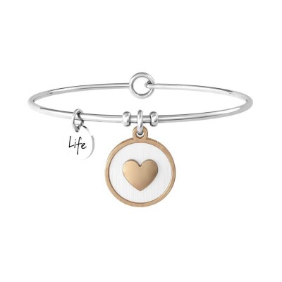 Bracciale Kidult rigido mamma con ciondolo cuore e frase [62c985b1]