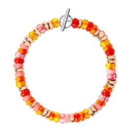 Bracciale Dodo Rondelle in argento dorato oro rosa 18K e plastica riciclata DBC2004-RONDE-RORAG [72471c9a]