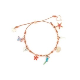 Bracciale Maman et Sophie filo marrone con charm viaggio BKVIA7MX [c5ea6fdd]