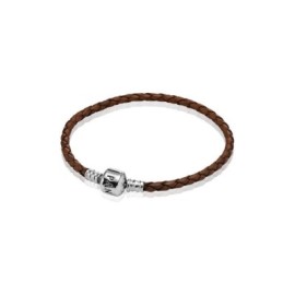 Bracciale Pandora Pelle Argento Uomo Donna [afc685dd]