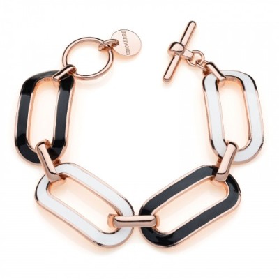 Bracciale bronzo rosa 2088 e smalto bianco e nero [e3c97289]